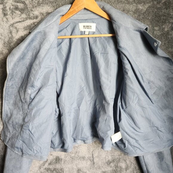 WOMENS BB DAKOTA BY STEVE MADDEN LIGHTWEIGHT FAUX SUEDE MOTO JACKET Full Zip XXL - Picture 6 of 9